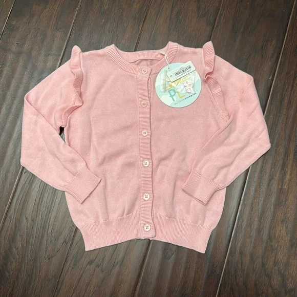 Little Sleepies 3T NWT Pink Ruffled Toddler Cardigan - Picture 2 of 2